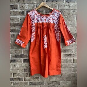 NWOT Spirit Dress Orange Embroidered Dress size L